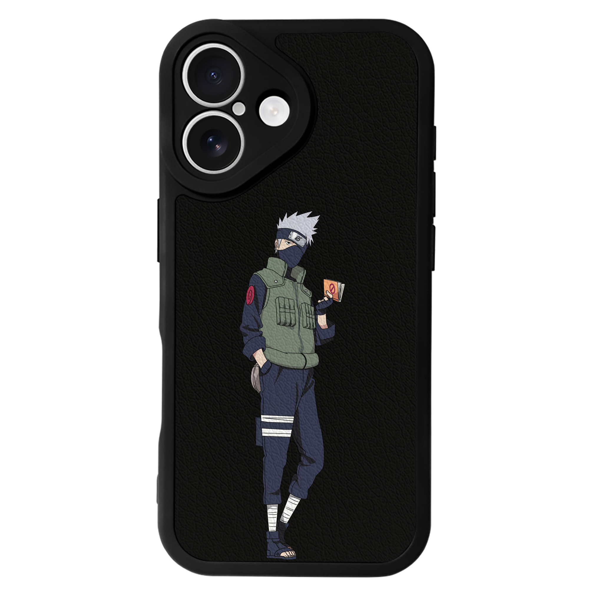 （画像用） NARUTO -ナルト- はたけ カカシ Hatake Kakashi 【iPhone 16シリーズ対応】シリコンスマホケース（レザー調） 材質：シリコン